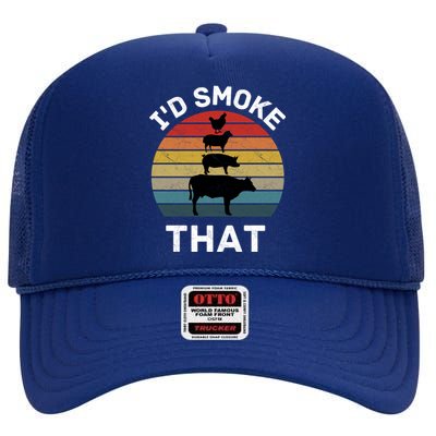 Id Smoke That High Crown Mesh Back Trucker Hat