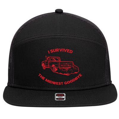 I Survived The Midwest Goodbye 7 Panel Mesh Trucker Snapback Hat