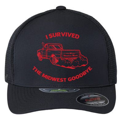 I Survived The Midwest Goodbye Flexfit Unipanel Trucker Cap