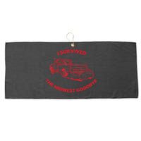 I Survived The Midwest Goodbye Large Microfiber Waffle Golf Towel