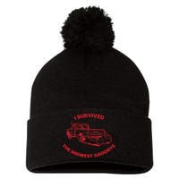 I Survived The Midwest Goodbye Pom Pom 12in Knit Beanie