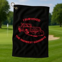 I Survived The Midwest Goodbye Golf Towel