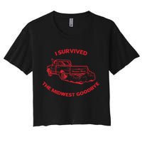 I Survived The Midwest Goodbye Women's Crop Top Tee