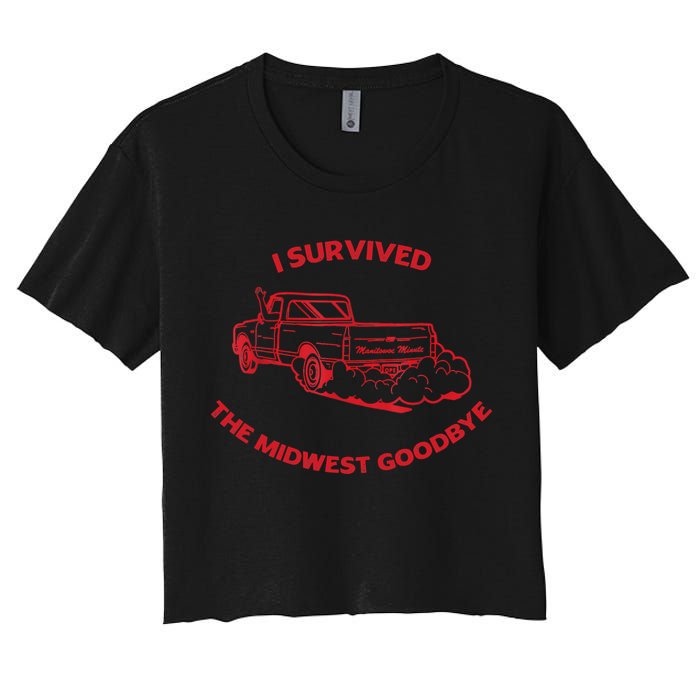 I Survived The Midwest Goodbye Women's Crop Top Tee