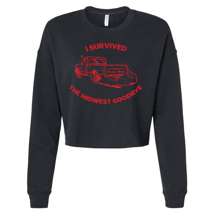 I Survived The Midwest Goodbye Cropped Pullover Crew