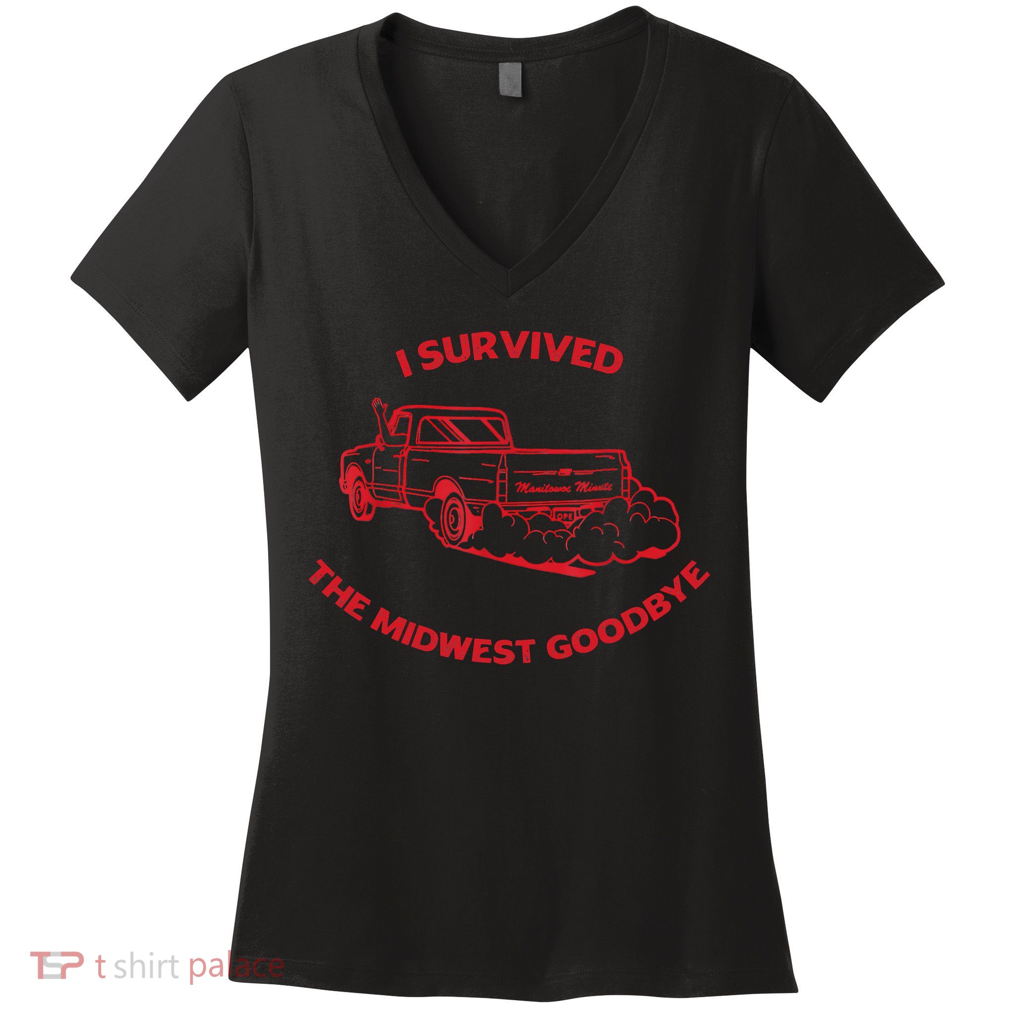I Survived The Midwest Goodbye Women's V-Neck T-Shirt