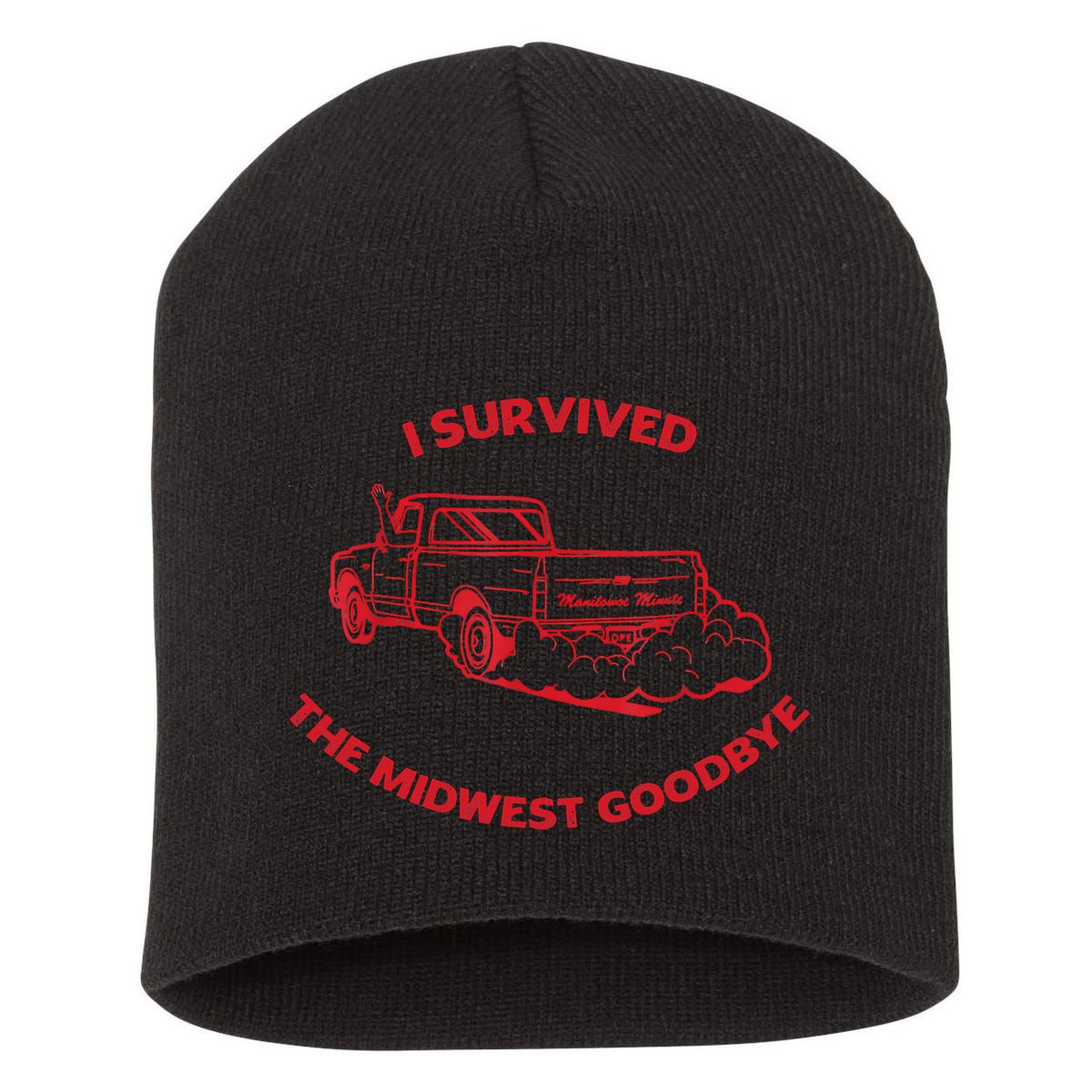 I Survived The Midwest Goodbye Short Acrylic Beanie