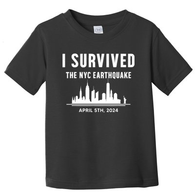 I Survived The Nyc Earthquake 2024 Toddler T-Shirt