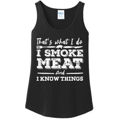 ID Smoke That Funny Meat Bbq Season Smoker & Grilling Ladies Essential Tank