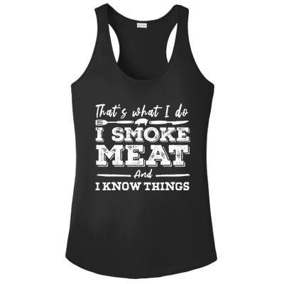 ID Smoke That Funny Meat Bbq Season Smoker & Grilling Ladies PosiCharge Competitor Racerback Tank