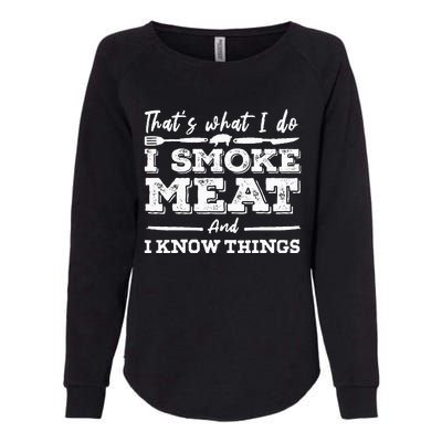 ID Smoke That Funny Meat Bbq Season Smoker & Grilling Womens California Wash Sweatshirt