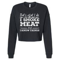 ID Smoke That Funny Meat Bbq Season Smoker & Grilling Cropped Pullover Crew