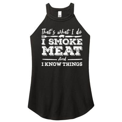 ID Smoke That Funny Meat Bbq Season Smoker & Grilling Women's Perfect Tri Rocker Tank