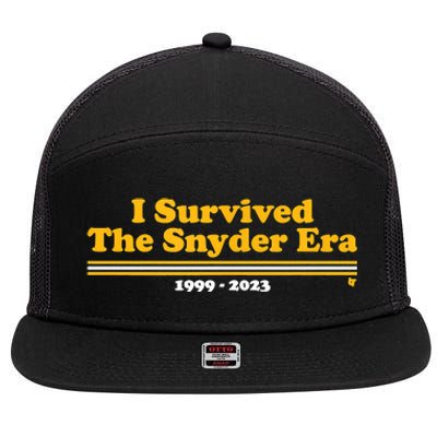 I Survived The Snyder Era Washington D.C. Football 7 Panel Mesh Trucker Snapback Hat