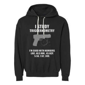 I Study Triggernometry Gun Pistol Funny Garment-Dyed Fleece Hoodie