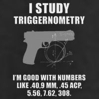 I Study Triggernometry Gun Pistol Funny 7 Panel Mesh Trucker Snapback Hat