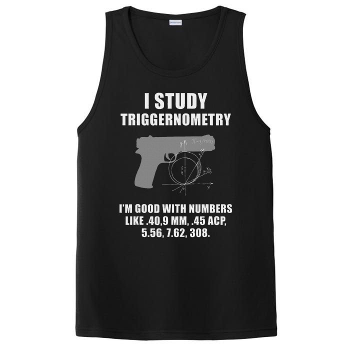 I Study Triggernometry Gun Pistol Funny PosiCharge Competitor Tank