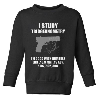 I Study Triggernometry Gun Pistol Funny Toddler Sweatshirt