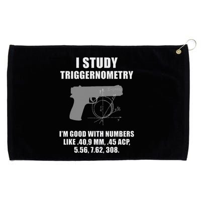 I Study Triggernometry Gun Pistol Funny Grommeted Golf Towel