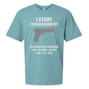 I Study Triggernometry Gun Pistol Funny Sueded Cloud Jersey T-Shirt