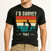 Id Survey That Retro Land Surveyor Cartographer Surveying Cooling Performance Crew T-Shirt