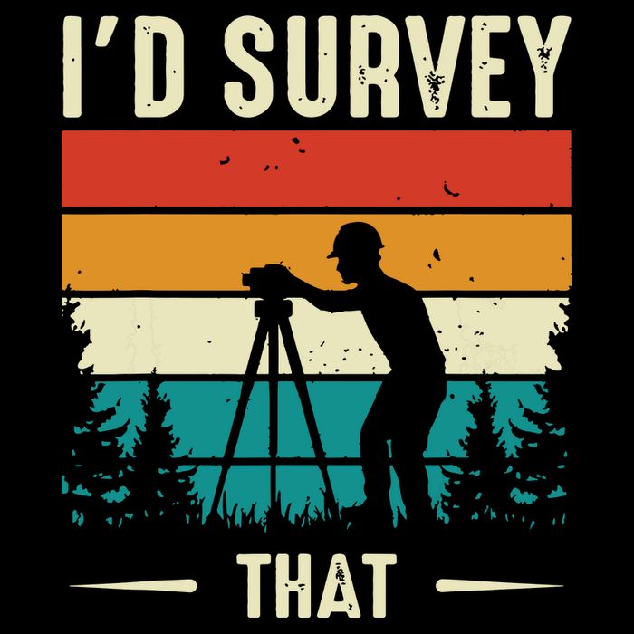 Id Survey That Retro Land Surveyor Cartographer Surveying Cooling Performance Crew T-Shirt