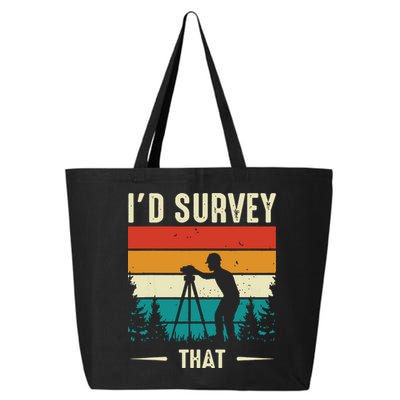 Id Survey That Retro Land Surveyor Cartographer Surveying 25L Jumbo Tote