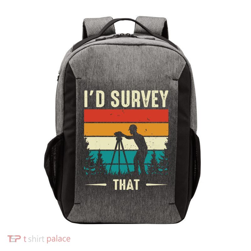 Id Survey That Retro Land Surveyor Cartographer Surveying Vector Backpack