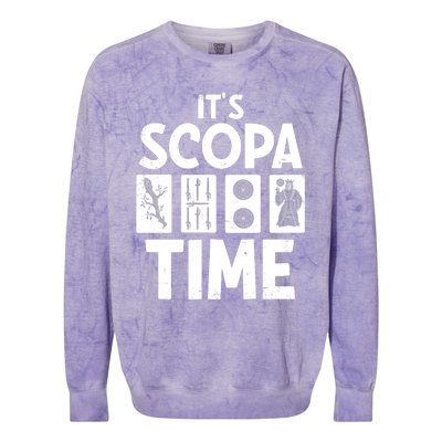 It's Scopa Time Nonna Nonno Italian Cards Game Scopa Player Premium Colorblast Crewneck Sweatshirt