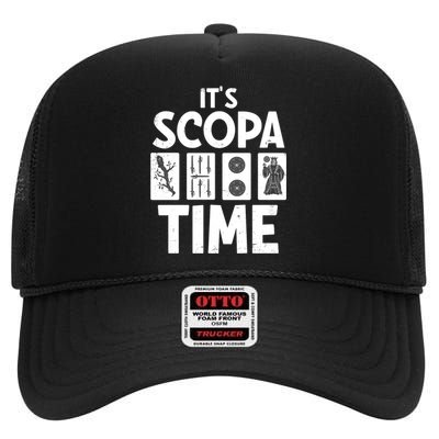 It's Scopa Time Nonna Nonno Italian Cards Game Scopa Player Premium High Crown Mesh Back Trucker Hat