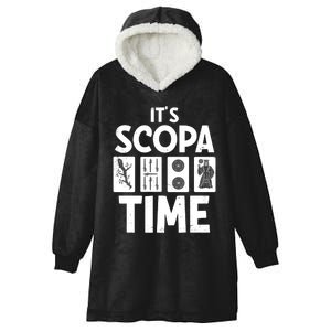 It's Scopa Time Nonna Nonno Italian Cards Game Scopa Player Premium Hooded Wearable Blanket