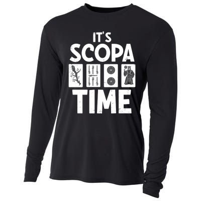 It's Scopa Time Nonna Nonno Italian Cards Game Scopa Player Premium Cooling Performance Long Sleeve Crew