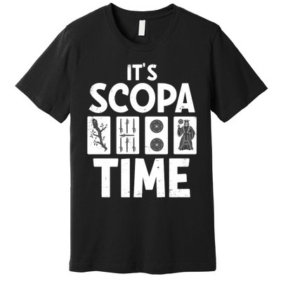 It's Scopa Time Nonna Nonno Italian Cards Game Scopa Player Premium Premium T-Shirt