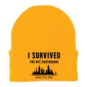 I Survived The Nyc Earthquake 2024 Knit Cap Winter Beanie