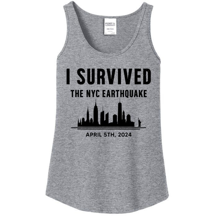 I Survived The Nyc Earthquake 2024 Ladies Essential Tank