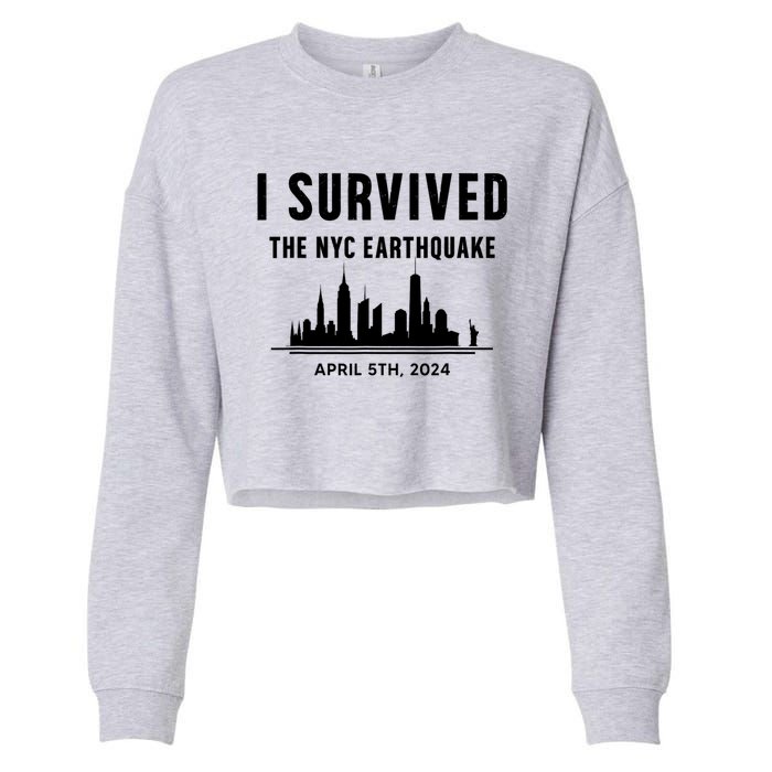 I Survived The Nyc Earthquake 2024 Cropped Pullover Crew