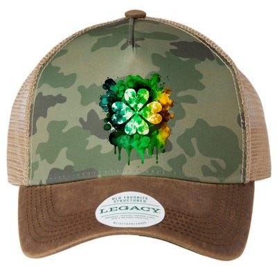 Irish Shamrock Tie Dye Happy St PatrickS Day Go Lucky Legacy Tie Dye Trucker Hat