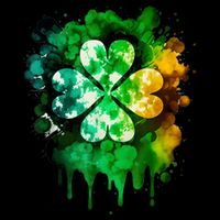 Irish Shamrock Tie Dye Happy St PatrickS Day Go Lucky Flexfit Unipanel Trucker Cap