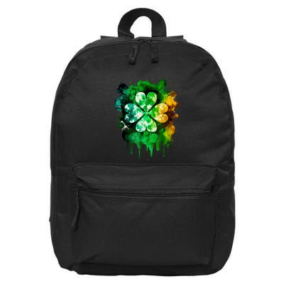 Irish Shamrock Tie Dye Happy St PatrickS Day Go Lucky 16 in Basic Backpack