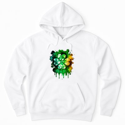 Irish Shamrock Tie Dye Happy St PatrickS Day Go Lucky Hoodie