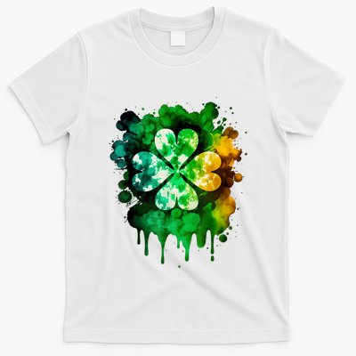 Irish Shamrock Tie Dye Happy St PatrickS Day Go Lucky T-Shirt