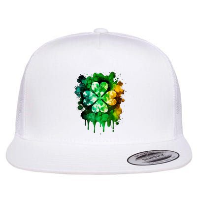 Irish Shamrock Tie Dye Happy St PatrickS Day Go Lucky Flatbill Hat