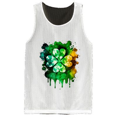 Irish Shamrock Tie Dye Happy St PatrickS Day Go Lucky Mesh Reversible Basketball Jersey Tank
