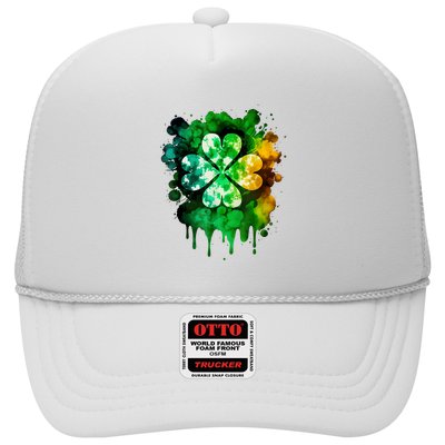 Irish Shamrock Tie Dye Happy St PatrickS Day Go Lucky Trucker Hat