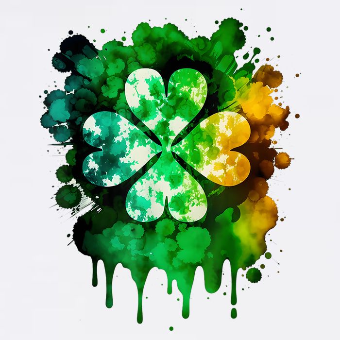 Irish Shamrock Tie Dye Happy St PatrickS Day Go Lucky Short Acrylic Beanie
