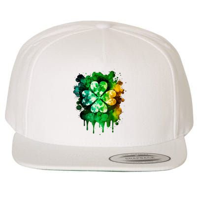 Irish Shamrock Tie Dye Happy St PatrickS Day Go Lucky Wool Snapback Cap