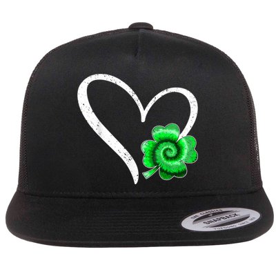 Irish Shamrock Tie Dye Happy St Patricks Day Go Lucky Gift Flatbill Hat