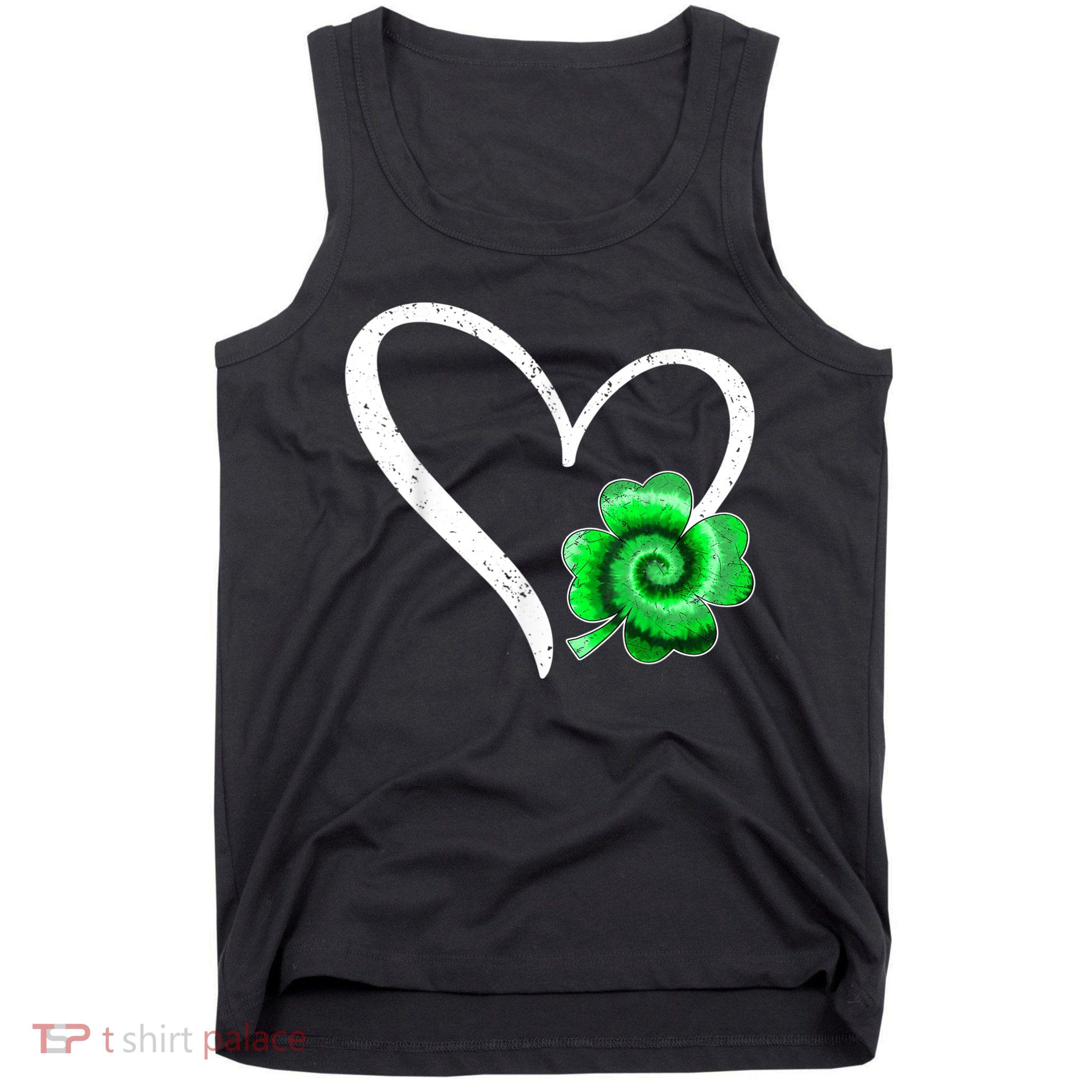 Irish Shamrock Tie Dye Happy St Patricks Day Go Lucky Gift Tank Top