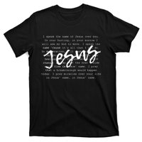 I Speak The Name Of Jesus Vintage Christian Faith Prayer T-Shirt