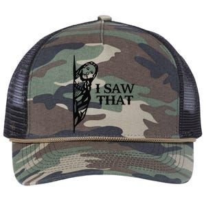 I Saw That Funny Jesus Christian Saying Quote For Retro Rope Trucker Hat Cap